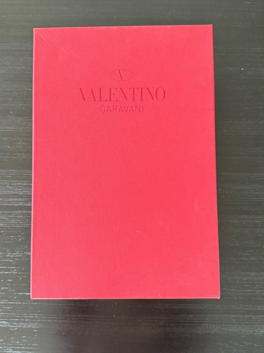 Valentino Garavani Bright Red Embossed Logo Box